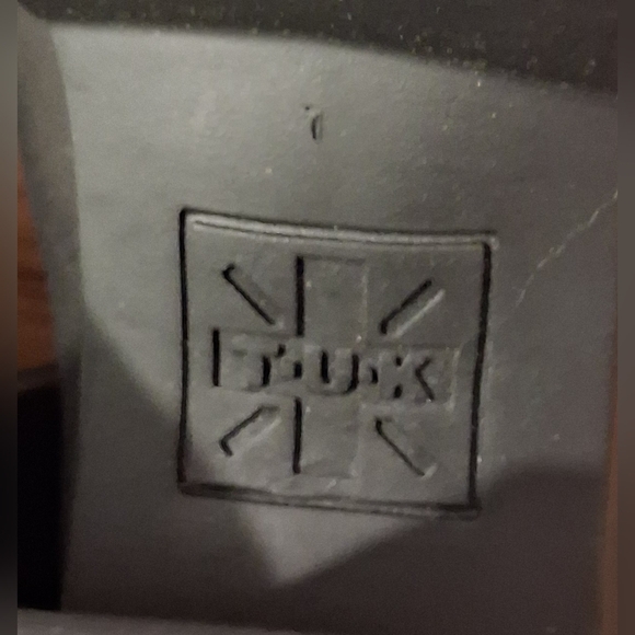 NWOT Tuk Black Leather Chunky Platform Creeper Goth Emo Moto Heel Shoe SZ 11 - Picture 8 of 9